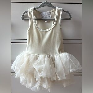 I Love Plum cream/off white tutu dress